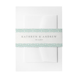 西日本の海波シーフエレガントオムグリーン 招待状ベリーバンド