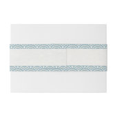 西日本の海波モダン青+白結婚の 招待状ベリーバンド (裏面例)