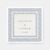 西日本の海波柔エレガント紫 スタンダードカクテルナプキン (正面)