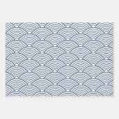 西日本の海波 |ネイビーブルー ラッピングペーパーシート (正面2)