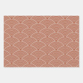 西日本の海波 |ボホテラコッタブラウン ラッピングペーパーシート (正面3)