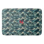 西日本の海波 |モノグラム バスマット (正面)