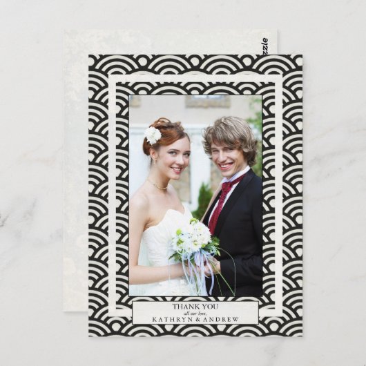 西日本の海結婚波さん感謝写真カスタム写真 ポストカード (正面/裏面)