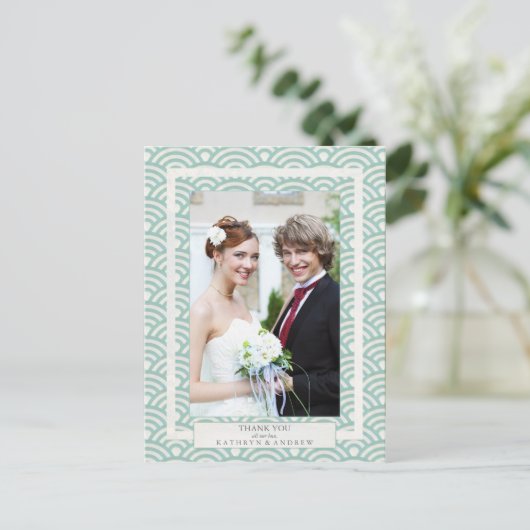 西日本の海結婚波さん感謝写真カスタム写真 ポストカード (スタンド正面)