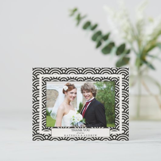 西日本の海結婚波さん感謝写真カスタム写真 ポストカード (スタンド正面)