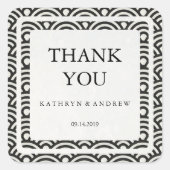 西日本の海結婚葉さん感謝/カスタム文字 スクエアシール (正面)