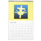 西暦2022年 – はっきりした色 カレンダー (3月 2027)