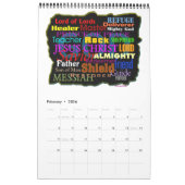 西暦2022年 – はっきりした色 カレンダー (2月 2026)