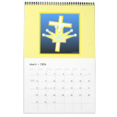 西暦2022年 – はっきりした色 カレンダー (3月 2026)