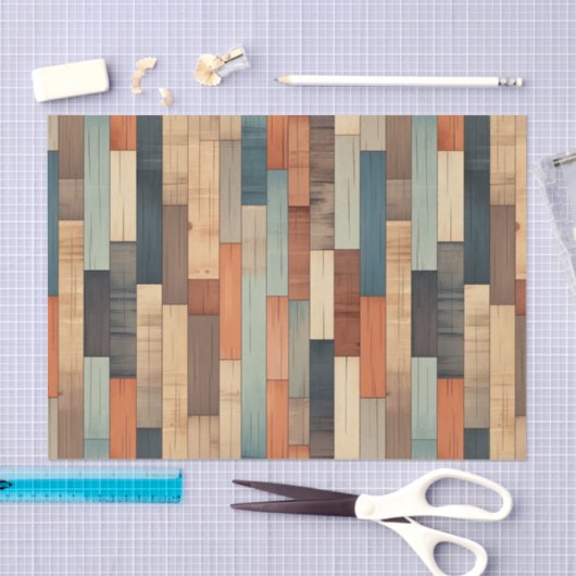 西木フェイクタイル模様 薄葉紙 (クラフト)