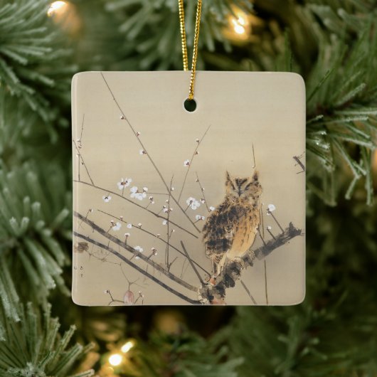 西村グーンの早咲きヴィンテージフクロウ セラミックオーナメント (ツリー)