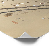 西村グーンの早咲きヴィンテージフクロウ ポスター (角)