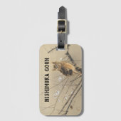 西村グーンの早咲きヴィンテージフクロウ ラゲッジタグ (正面縦)