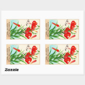 西村保土タイガーリリー新半香花 長方形シール (シート)