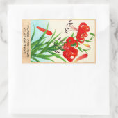 西村保土タイガーリリー新半香花 長方形シール (バッグ)