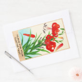 西村保土タイガーリリー新半香花 長方形シール (封筒)