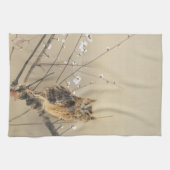 西村後雲の早咲きの梅、ヴィンテージオウル, キッチンタオル (横)