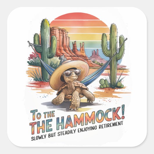 西欧おもしろい退職パーティー スクエアシール (正面)