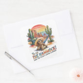 西欧おもしろい退職パーティー スクエアシール (封筒)