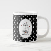 西欧が大好き – 西ハイランドホワイトテリアかわいい ジャンボコーヒーマグカップ (右)