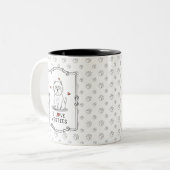 西欧が大好き – 西ハイランドホワイトテリアかわいい ツートーンマグカップ (正面左)