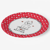 西欧が大好き – 西ハイランドホワイトテリアかわいい ペーパープレート (アングル)