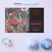 西欧の国 赤いケシの花屋 アロマテラピー チラシ (シングル)