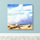 西欧アートNCワイエス「カバードワゴン」 キャンバスプリント (インサイチュ (ウッドフロア))