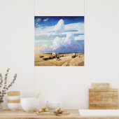 西欧アートNCワイエス「カバードワゴン」 ポスター (キッチン)