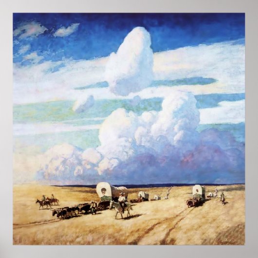 西欧アートNCワイエス「カバードワゴン」 ポスター (正面)