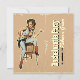 西欧諸国のカウボーイのバチェロレッテ 招待状