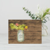 西欧諸国のスタイルの野生の花のメーソンジャー 招待状 (スタンド正面)