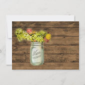西欧諸国のスタイルの野生の花のメーソンジャー 招待状 (正面)