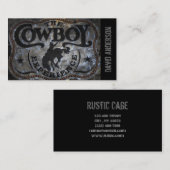 西欧諸国のスタンピードの馬のカウボーイのロデオ 名刺 (正面/裏面)