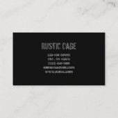 西欧諸国のスタンピードの馬のカウボーイのロデオ 名刺 (裏面)