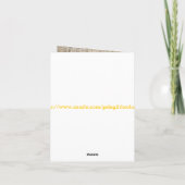 西欧諸国のバーラップのヒマワリの結婚式は感謝していしています サンキューカード (裏面)