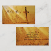 西欧諸国の日の出のキリスト教の木の十字 名刺 (正面/裏面)