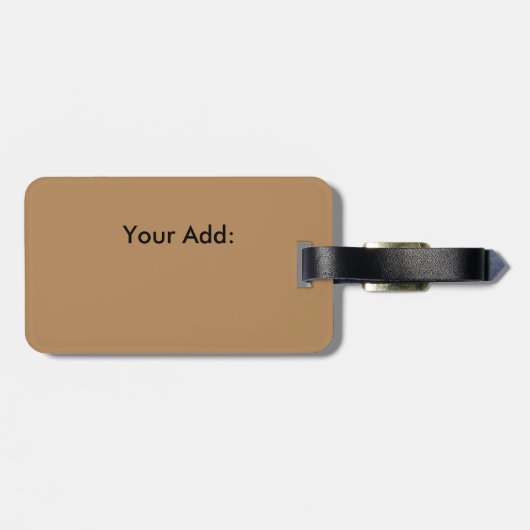 西欧諸国の茶色の納屋の木製のカウボーイ・ブーツ ラゲッジタグ (裏面横)