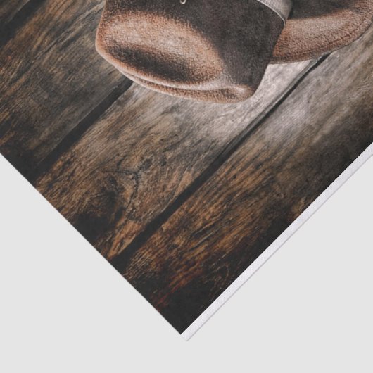 西欧諸国の茶色の納屋の木製のカウボーイ・ブーツ 薄葉紙 (詳細)