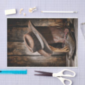 西欧諸国の茶色の納屋の木製のカウボーイ・ブーツ 薄葉紙 (クラフト)