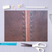 西欧諸国の風化させたステッチのフェイクな革 薄葉紙 (クラフト)