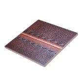 西欧諸国の風化させた茶色によってステッチされる革 タイル (側面)