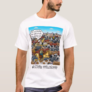 西洋おもしろい哲学の誕生日カード Tシャツ