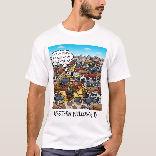 西洋おもしろい哲学の誕生日カード Tシャツ (正面)
