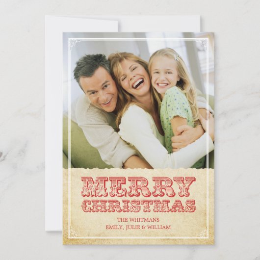 西洋のクリスマスカード 招待状 (正面)