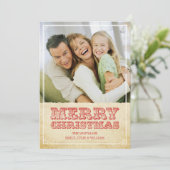 西洋のクリスマスカード 招待状 (スタンド正面)