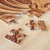 西洋の田舎の革馬 ジグソーパズル (側面)