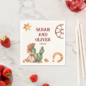 西洋の素朴な茶色のエレガントな結婚式 スタンダードカクテルナプキン (インサイチュ)