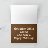 西洋をテーマにした誕生日カードとバスセット保安官 カード (内部)