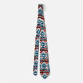 西洋クールの刺繍タイル模様 ネクタイ (裏面)